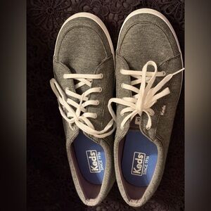 Keds Women’s Gray Sneakers with White Laces